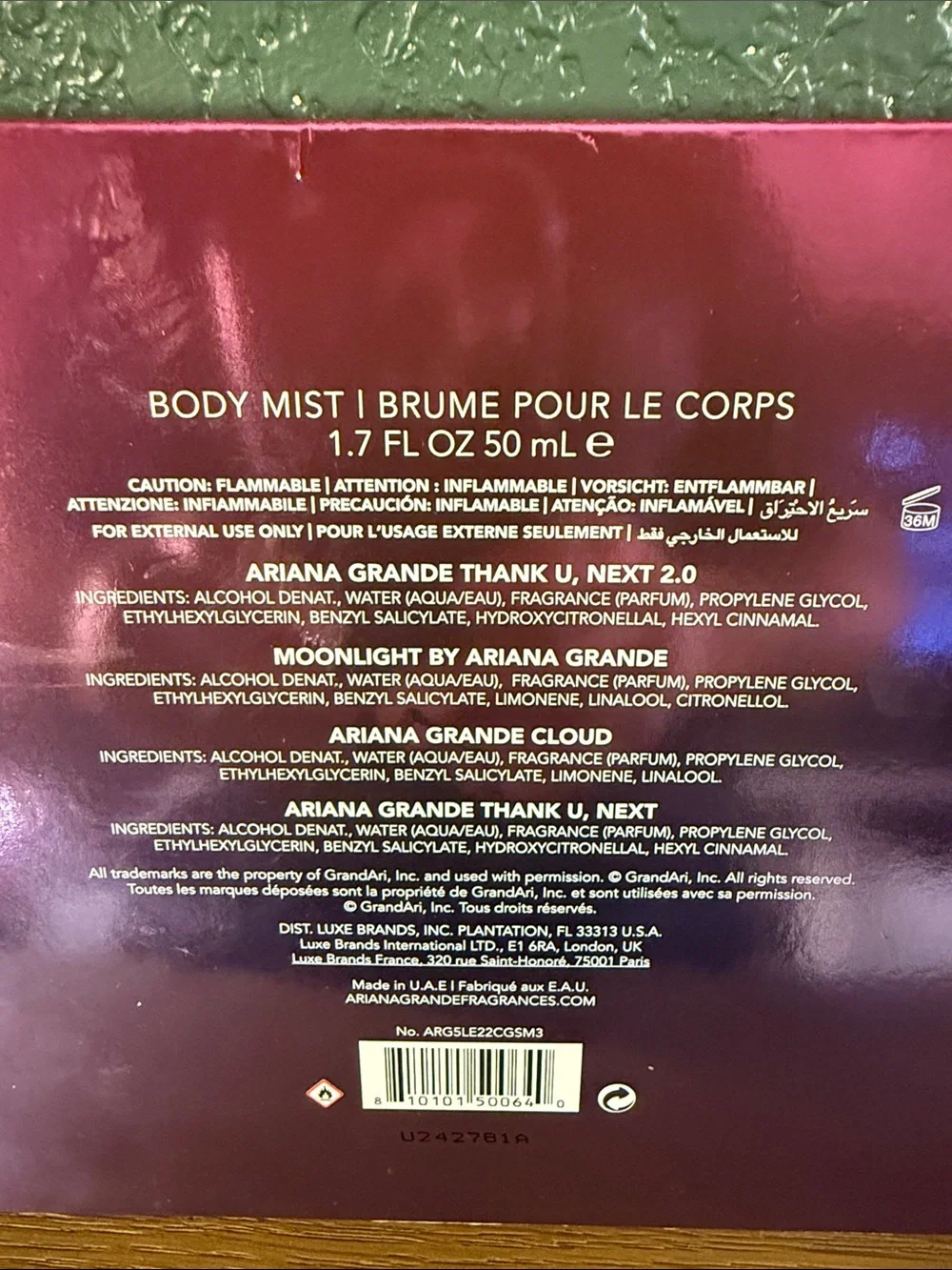 NEW! Ariana Grande Gift Set